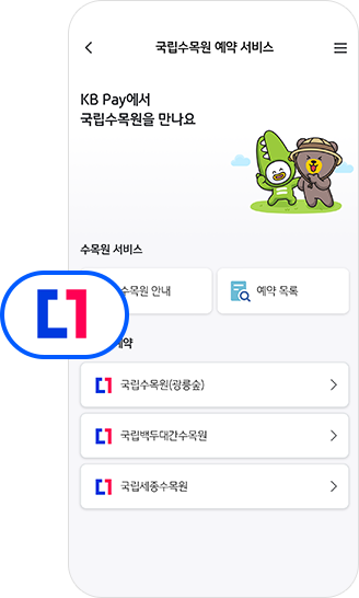 디지털서비스개방의 심볼 아이콘이 KB Pay 앱에 적용된 화면